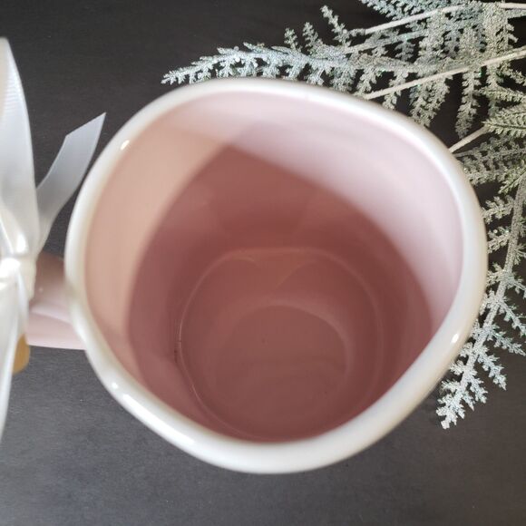 NEW Rae Dunn Disney Collectible Peter Pan Tinker Bell Pixie Pink Handle Mug Cup - Picture 6 of 7